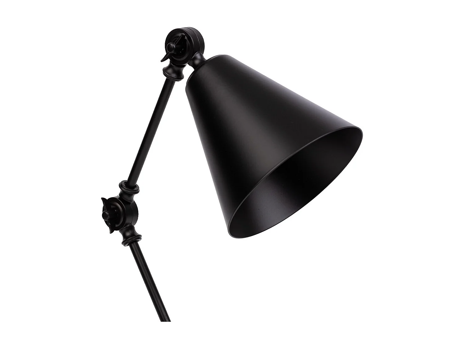 Lampe de bureau en métal noire 24x15x45h