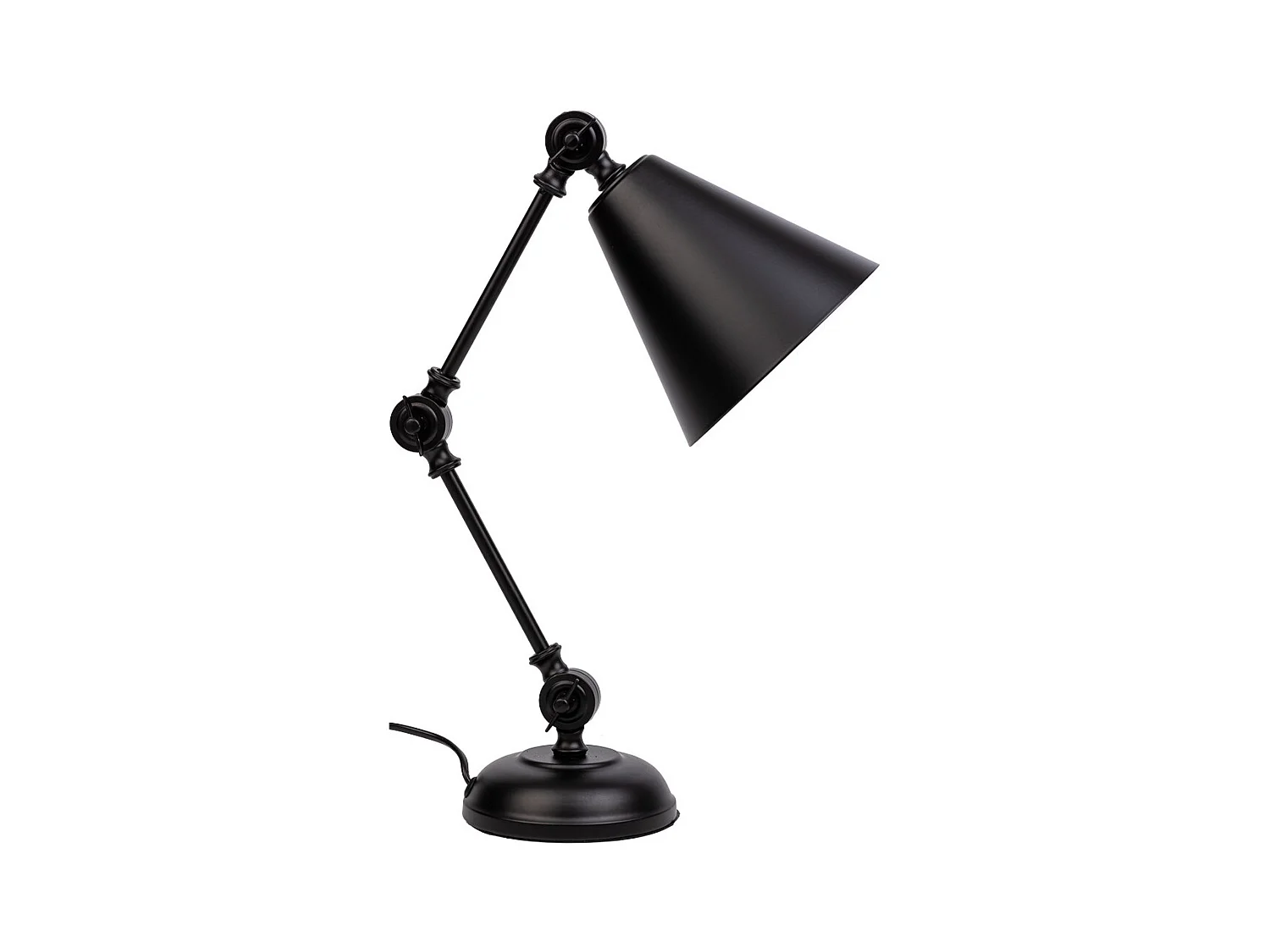 Tischlampe aus schwarzem Metall, 24x15x45h cm