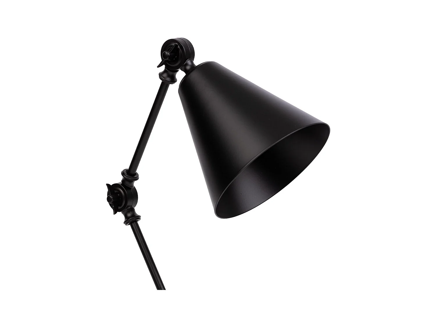 Tischlampe aus schwarzem Metall, 24x15x45h cm