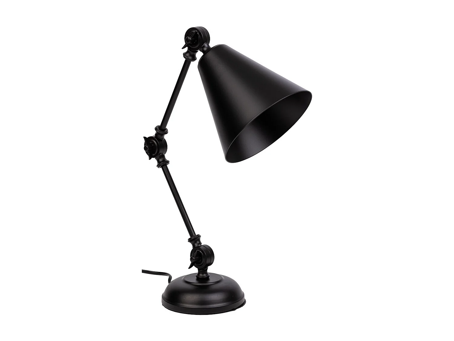 Candeeiro de mesa em metal preto 24x15x45