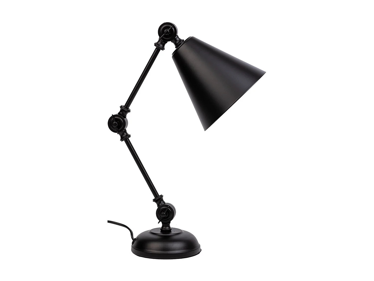 Candeeiro de mesa em metal preto 24x15x45