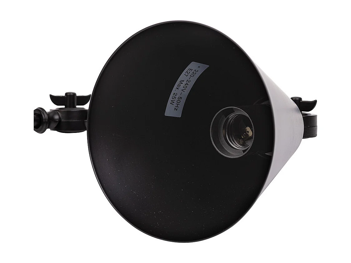 Candeeiro de mesa em metal preto 24x15x45