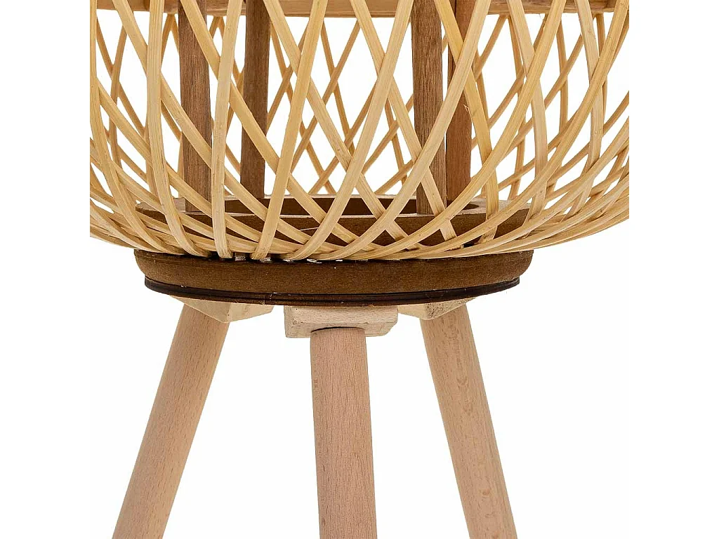 Lanterna portacandele in bambù marrone d37x48/82h