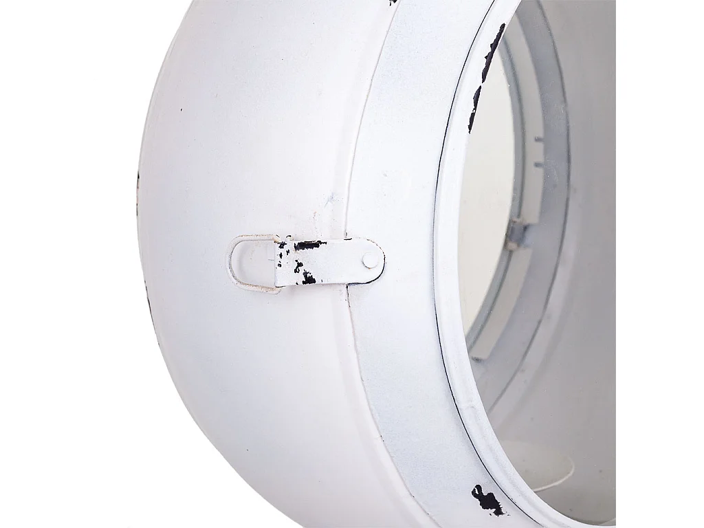 Lanterna in metallo bianco 25x38x55h