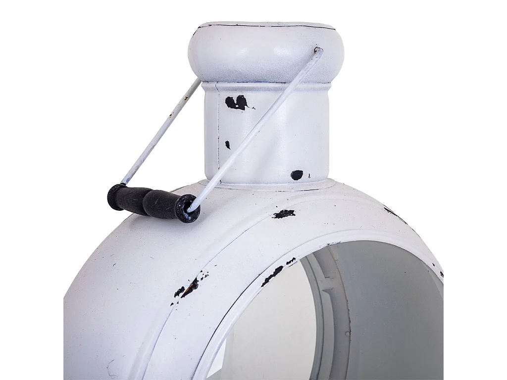 Farol de metal blanco 25x38x55