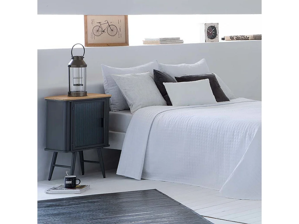 Lanterne en métal cuivré 18,5x16x33h