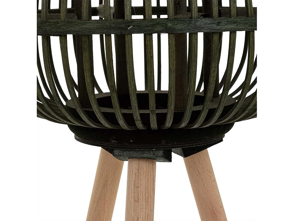 Lanterna de vela de bambu verde d29x37/59