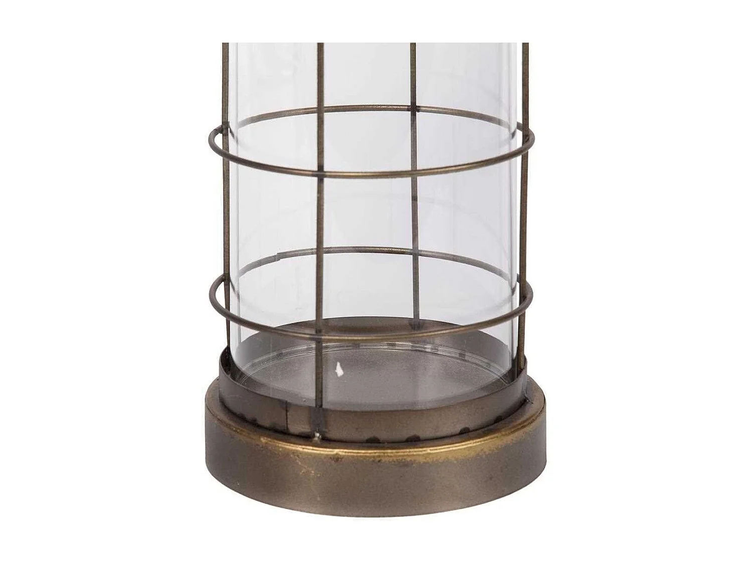 Lanterna de metal cobre 17x17x56