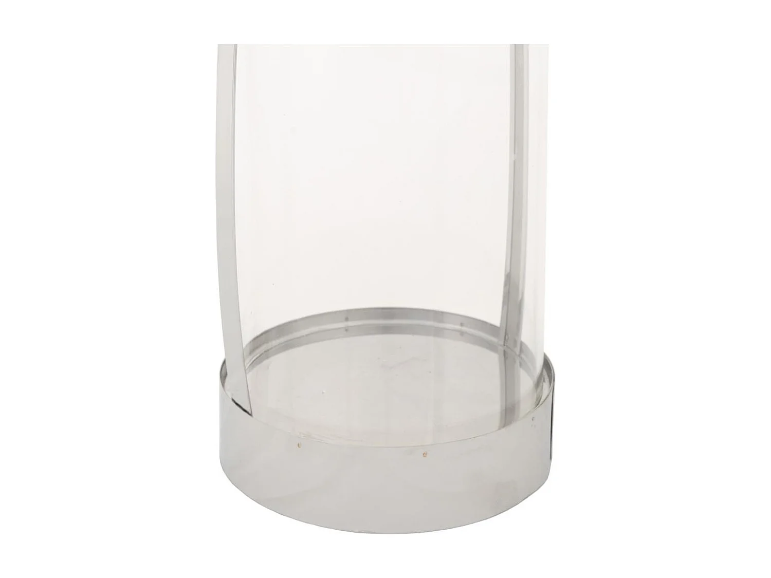 Laterne aus Edelstahl und silbernem Glas, 12,5 x 12,5 x 23 h cm