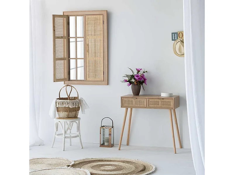 Farol de acero inoxidable y cristal cobrizo18x18x30