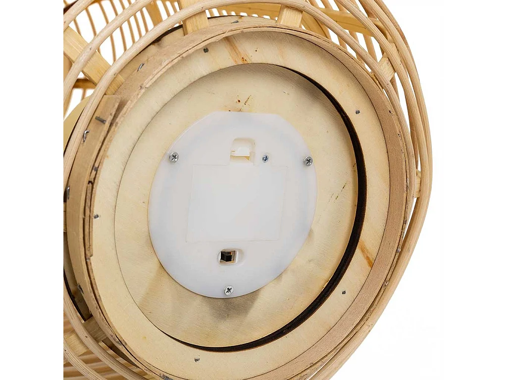 Lanterna portacandela con candelaLED in bambù e rattan marrone d29x48h