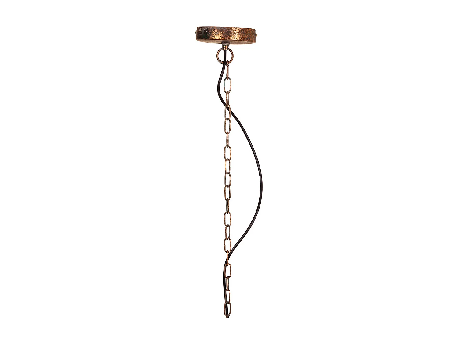 Goldene Deckenleuchte aus Metall 41x41x54/115h cm