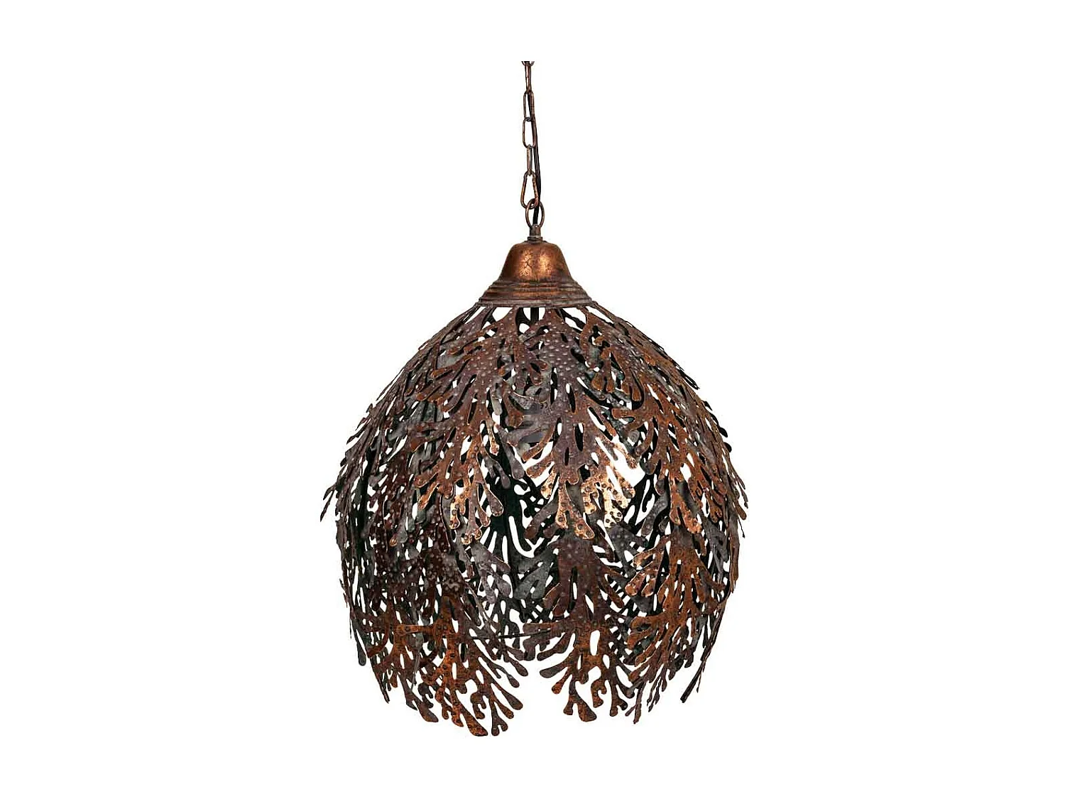 Goldene Deckenleuchte aus Metall 41x41x54/115h cm