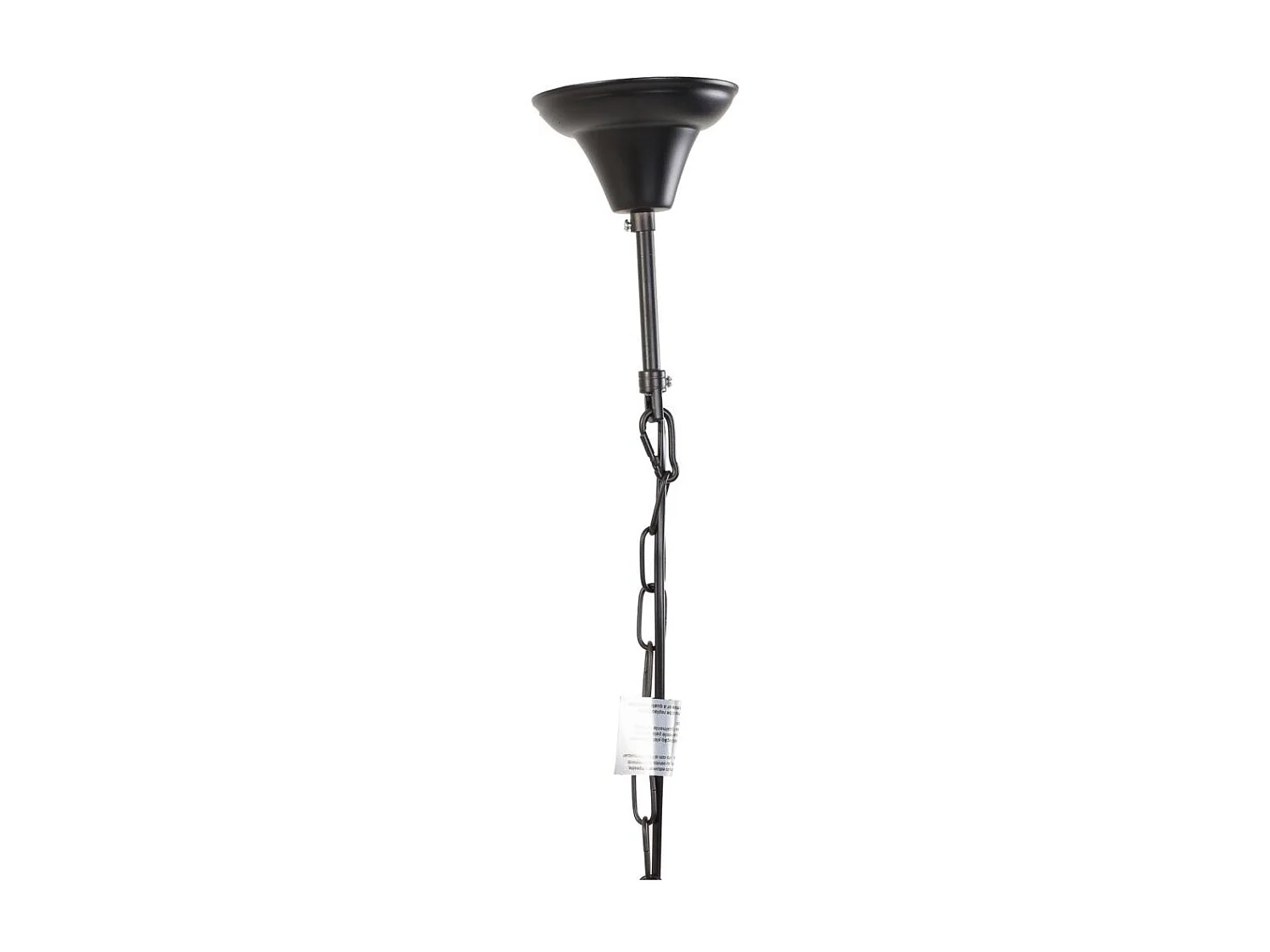 Candeeiro de teto em metal preto 35x35x110/35