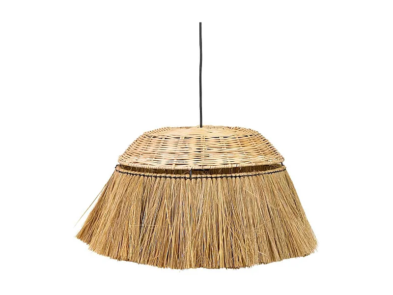 Candeeiro de teto fibra natural castanho