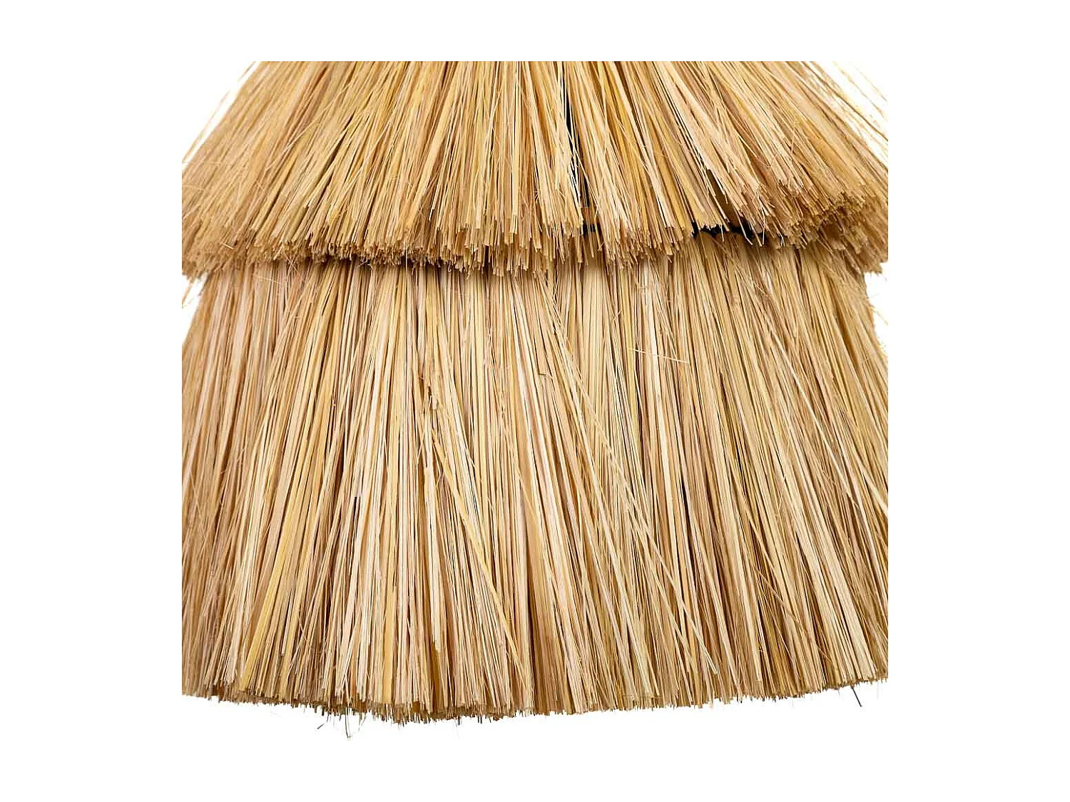 Plafoniera in fibra naturale marrone 38x38x30h