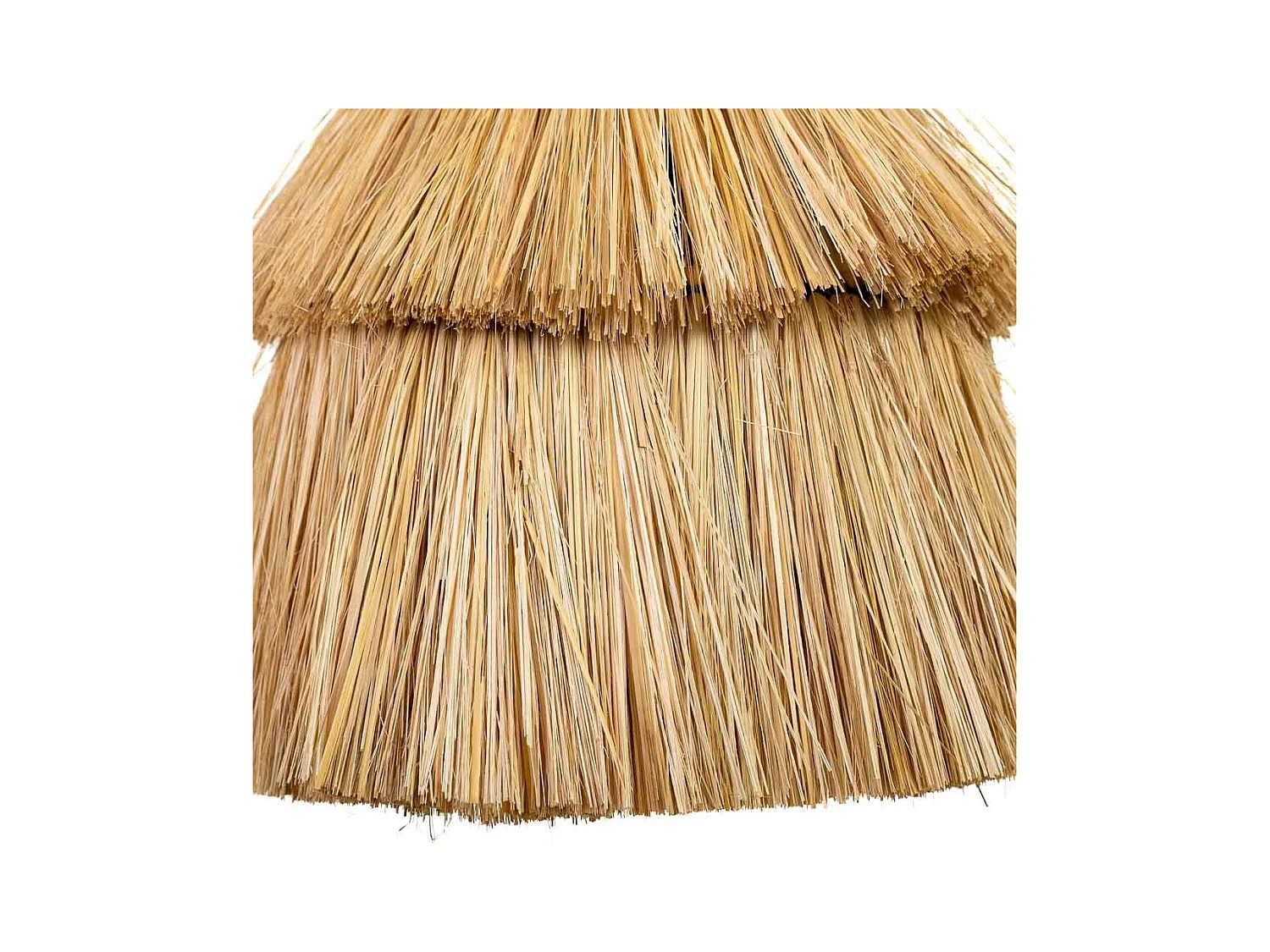 Braune Deckenleuchte aus Naturfaser, 38x38x30h cm