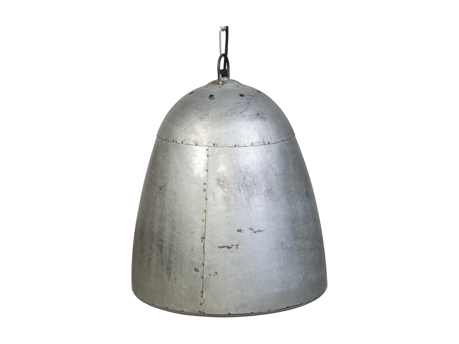 Plafoniera metallo grigio 44x44x51