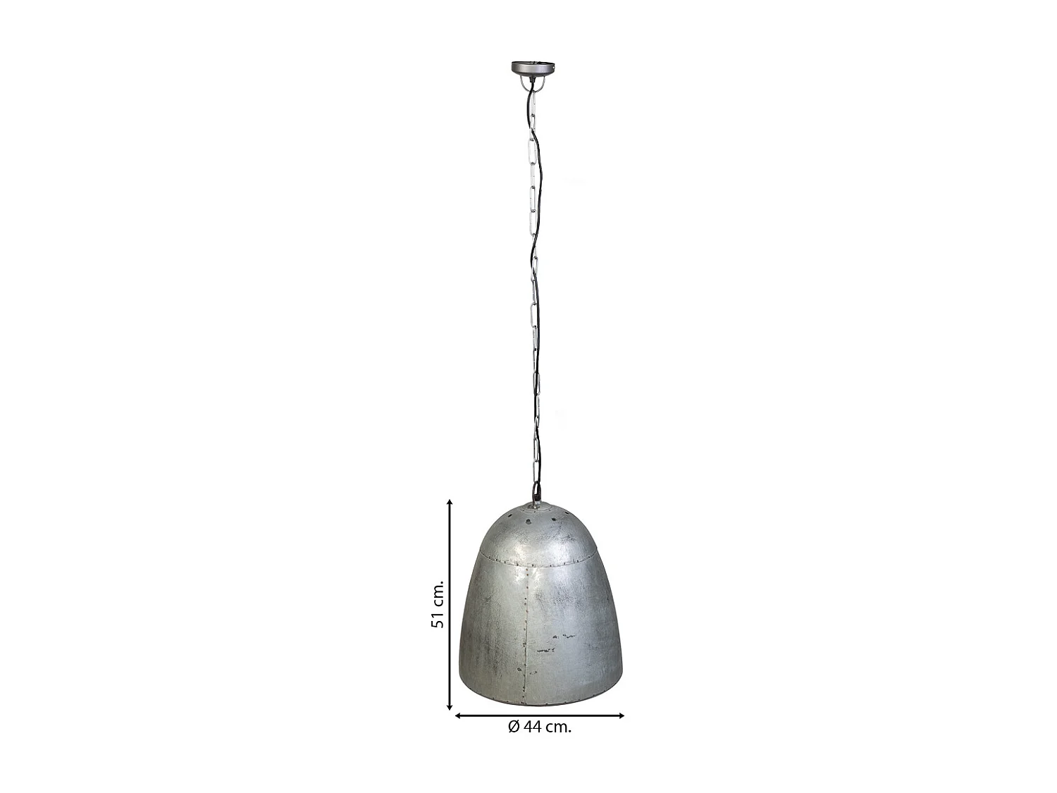 Deckenlampe Metall grau 44x44x51