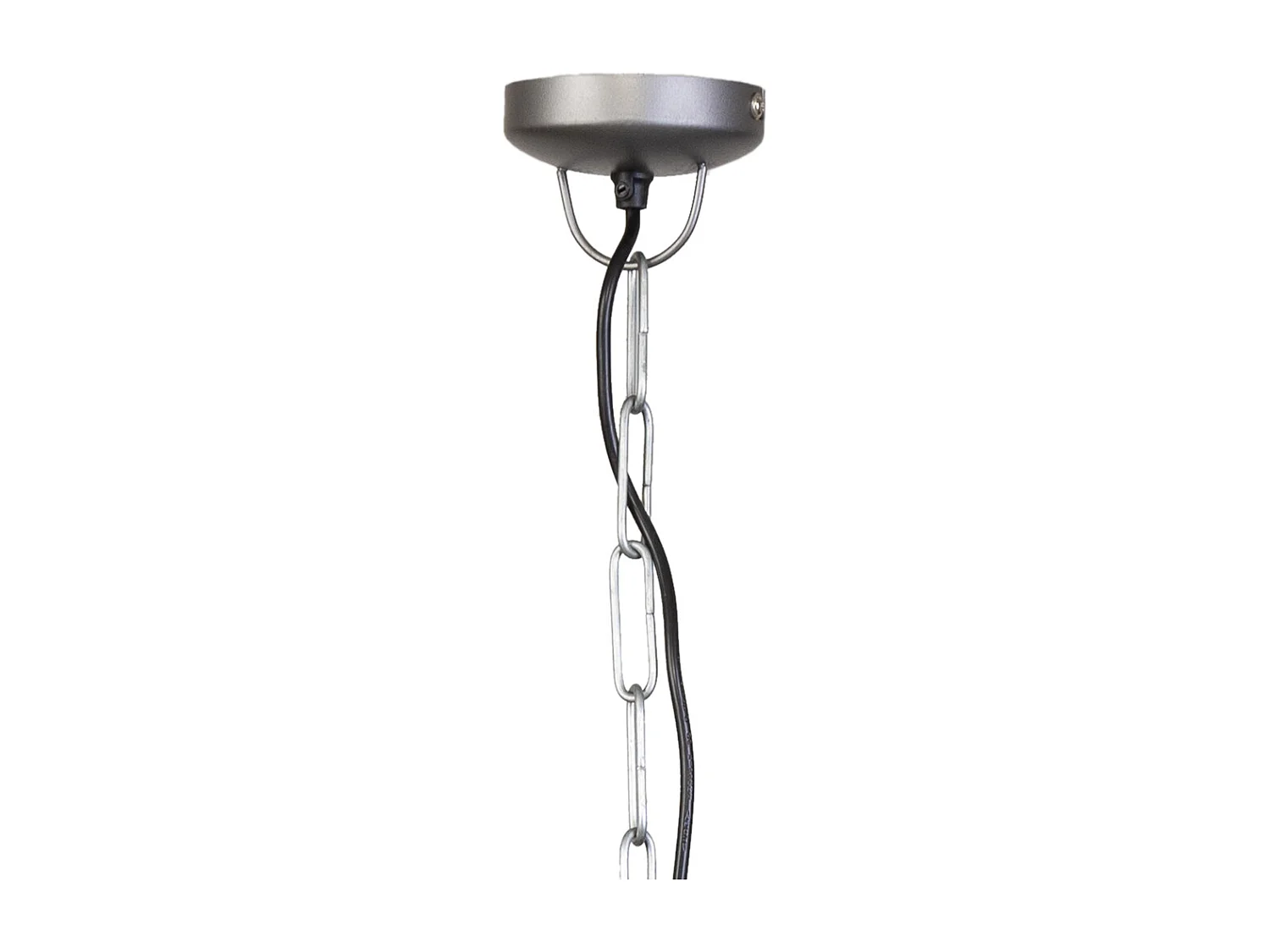 Deckenlampe Metall grau 44x44x51