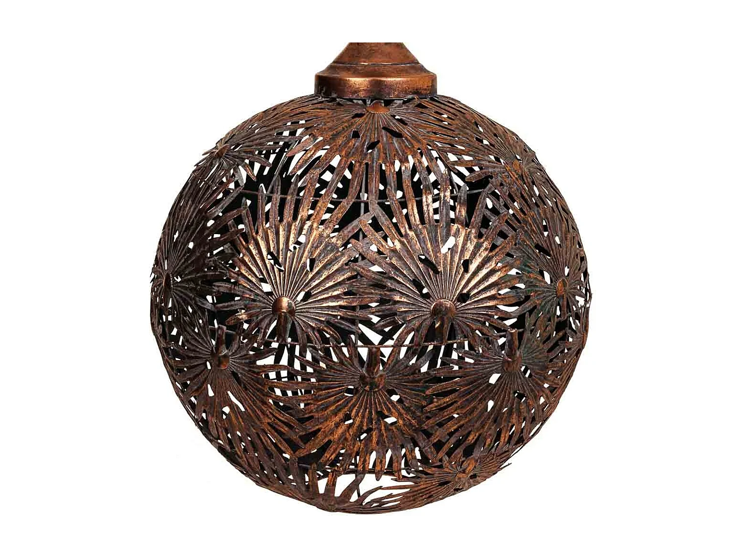 Candeeiro de teto em metal dourado 50x50x64/133