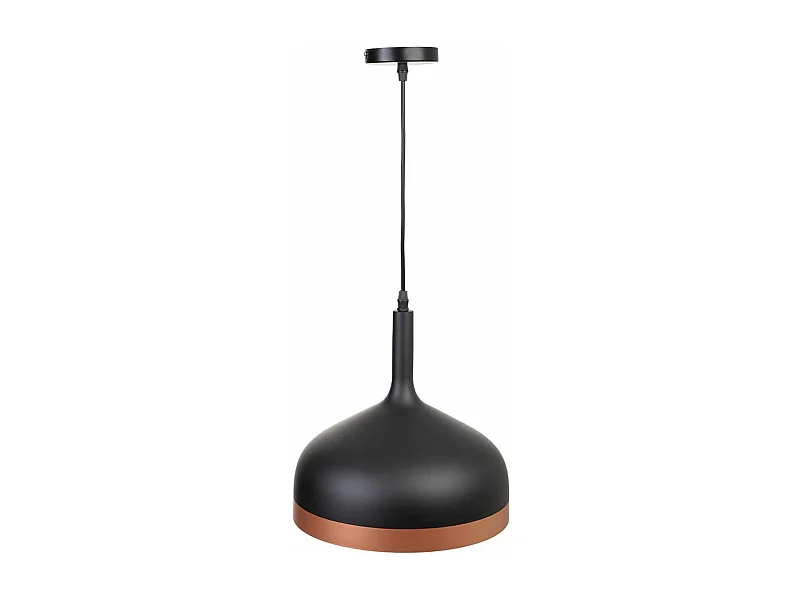 Pendelleuchte Alexandra House Living in Schwarz und Kupfer 30x30x35h