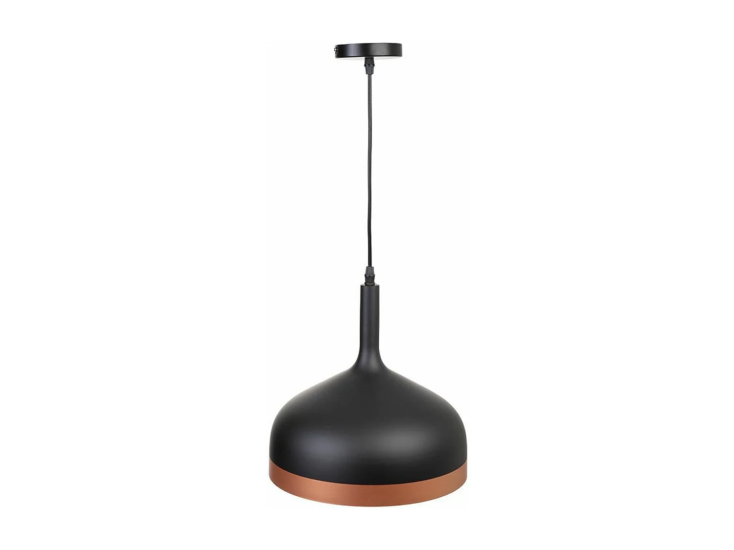 Lampadario Alexandra House Living in nero e rame 30x30x35h