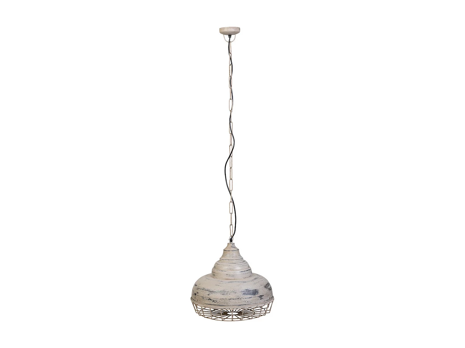 Graue Deckenleuchte aus Metall 44x44x43h cn