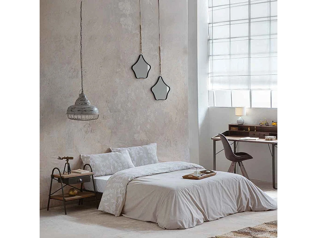 Candeeiro de teto em metal cinza 44x44x43h cn