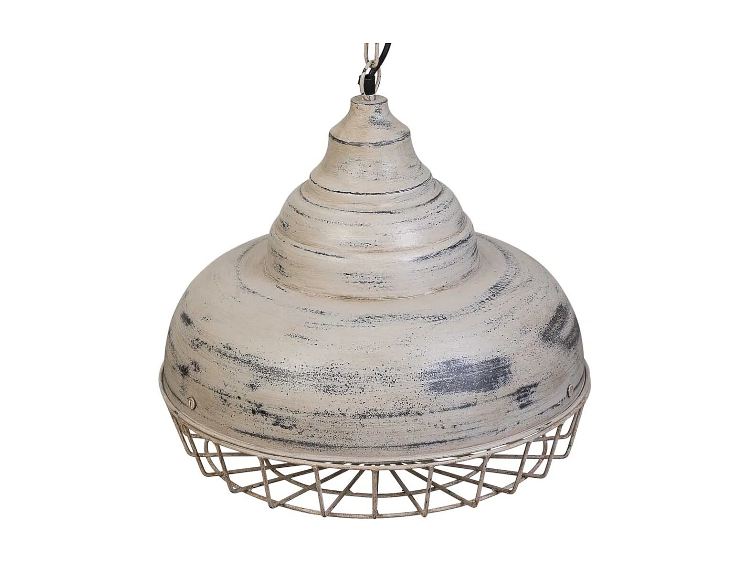 Candeeiro de teto em metal cinza 44x44x43h cn