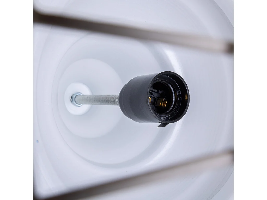 Candeeiro de teto em metal cinza 44x44x43h cn