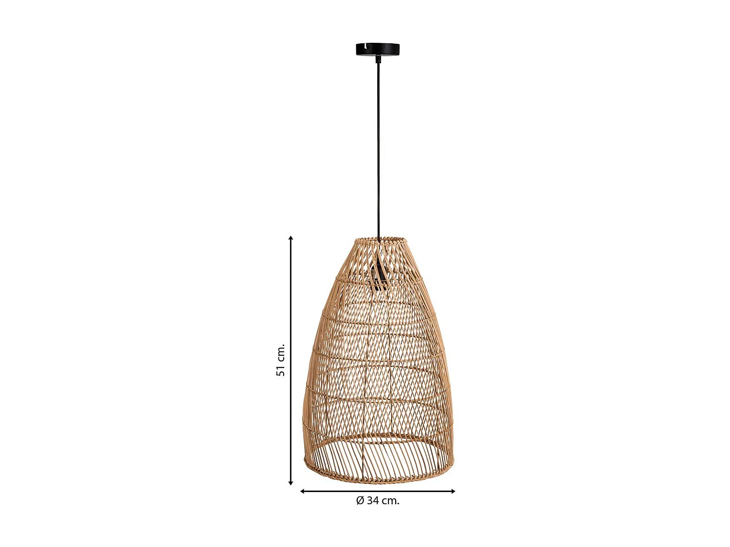 Deckenleuchte d34x51h cm