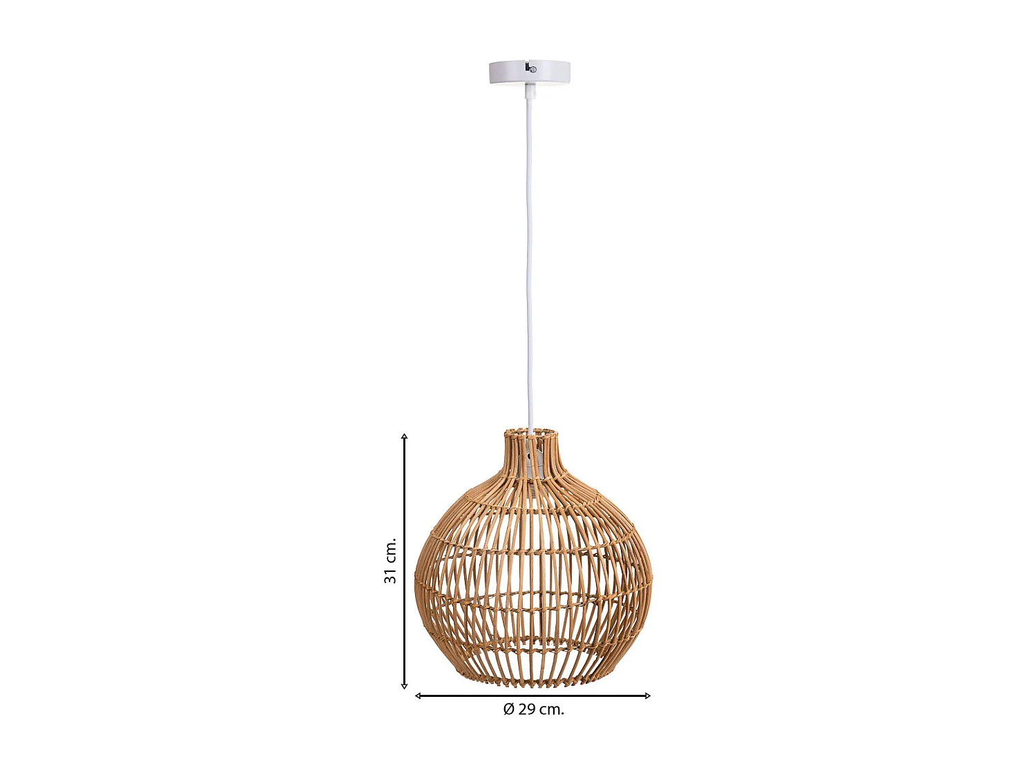 Lámpara de techo marrón d29x31h cm