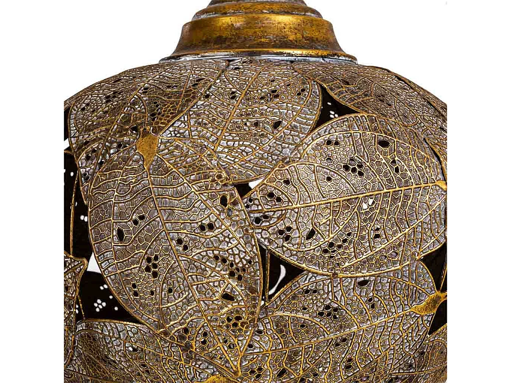 Candeeiro de teto em metal dourado 49,5x49,5x58,5/122