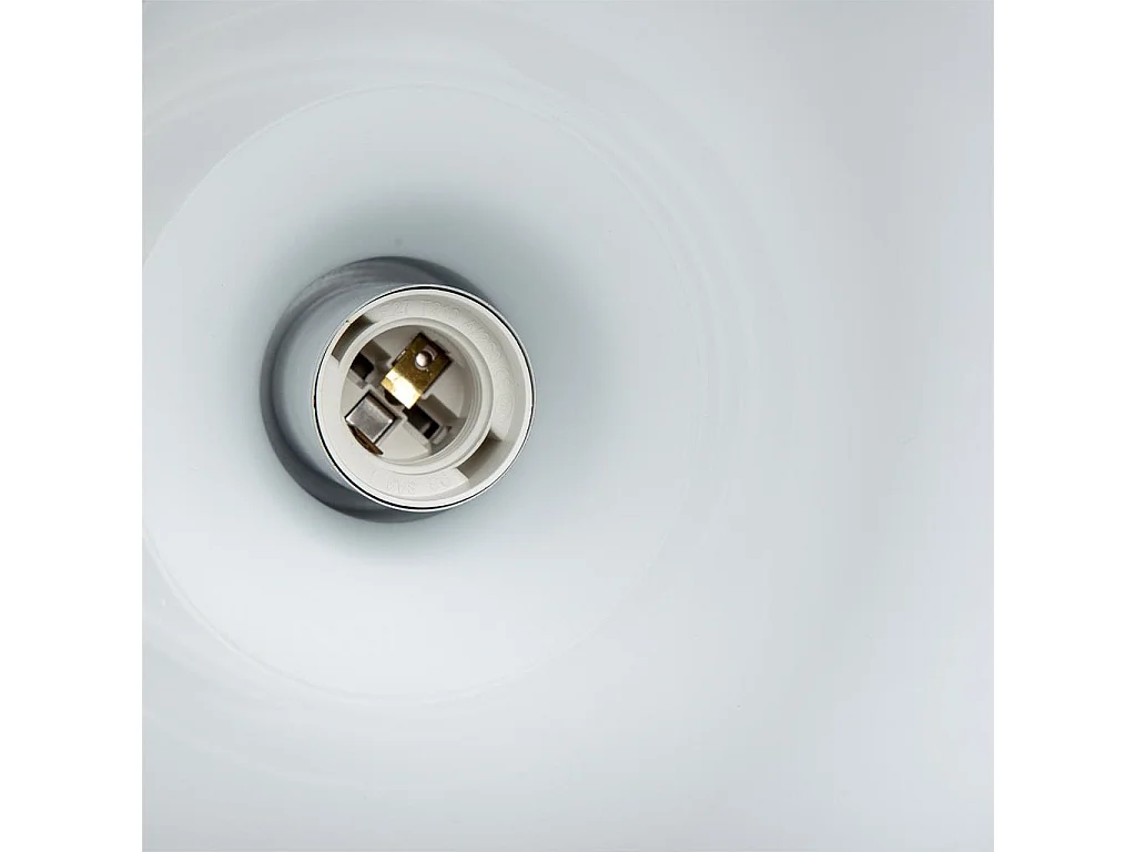 Silberne Deckenleuchte aus Holz und Metall 18x18x31h cm