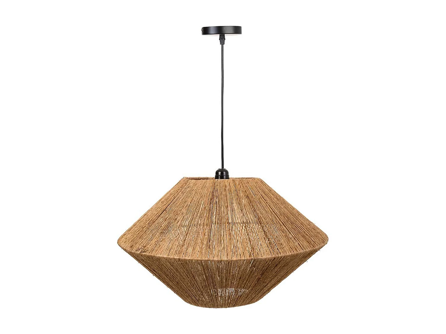 Braune Jute-Deckenleuchte 55x55x31,5h cm