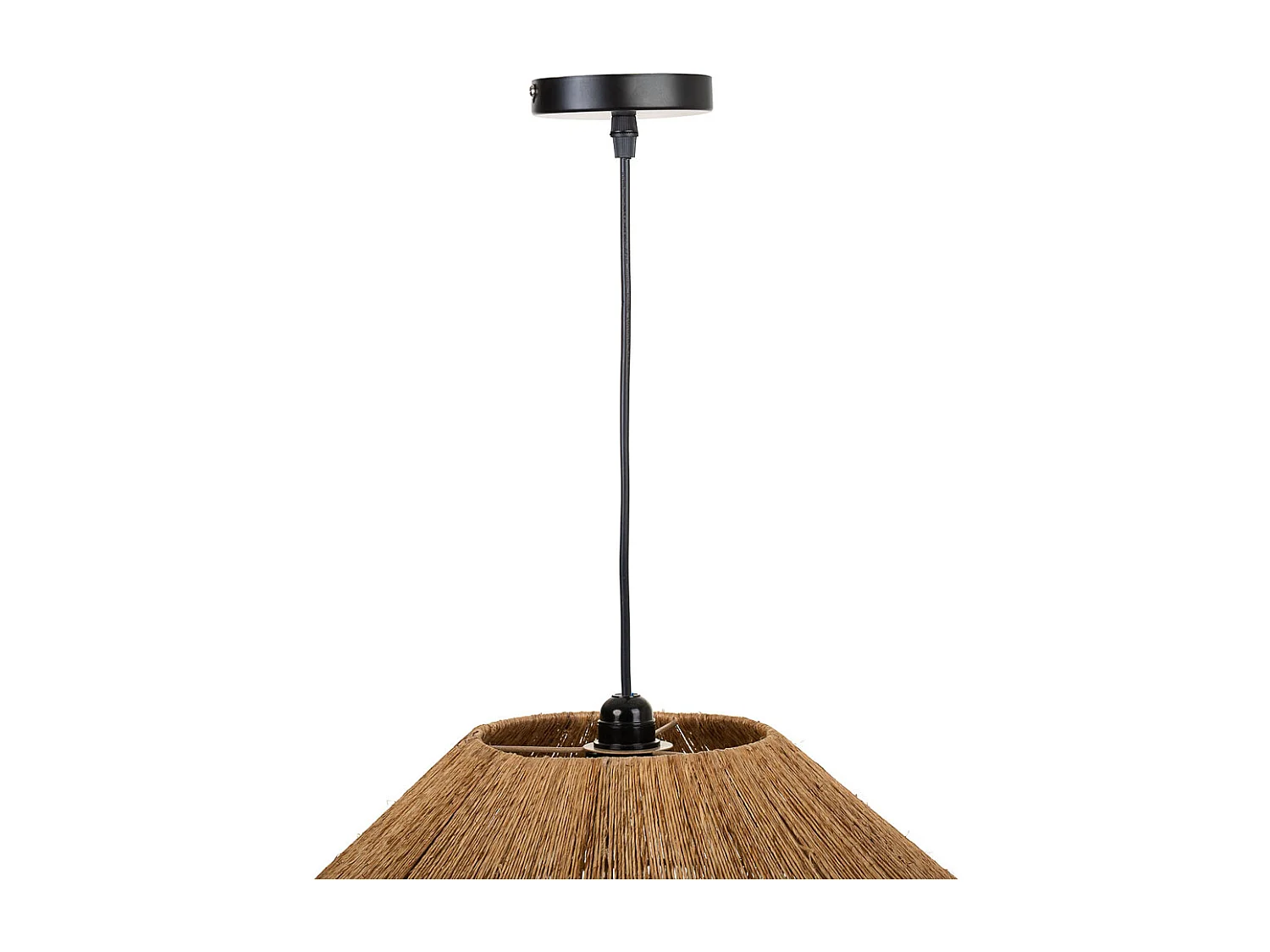 Braune Jute-Deckenleuchte 55x55x31,5h cm