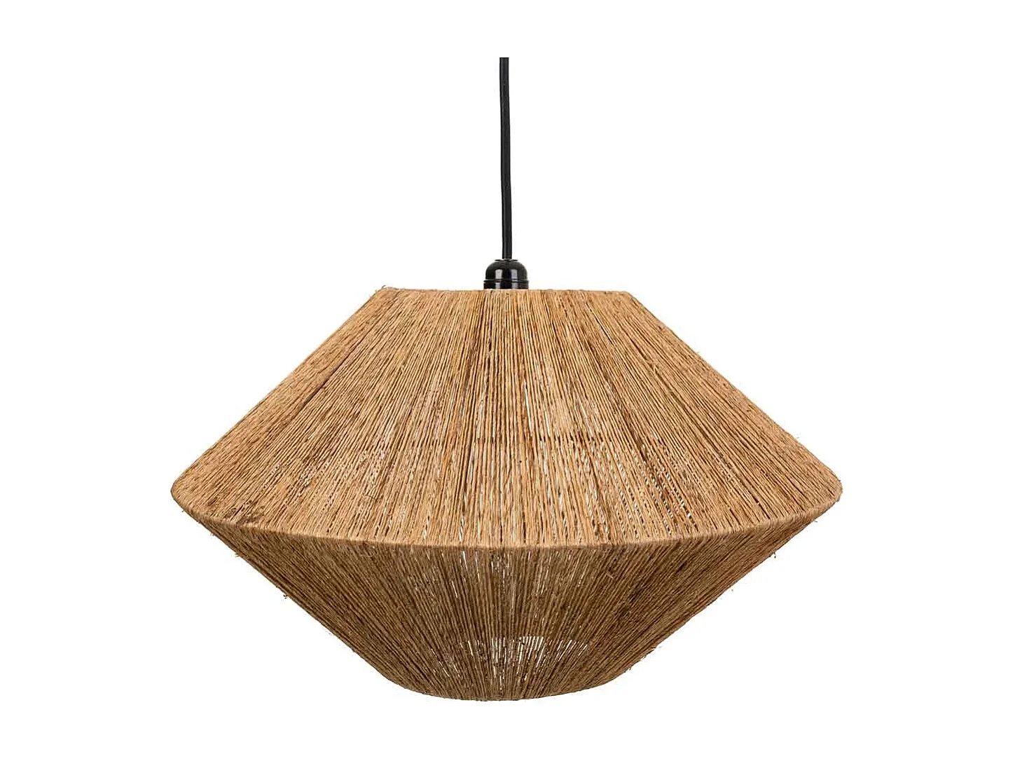 Braune Jute-Deckenleuchte 55x55x31,5h cm