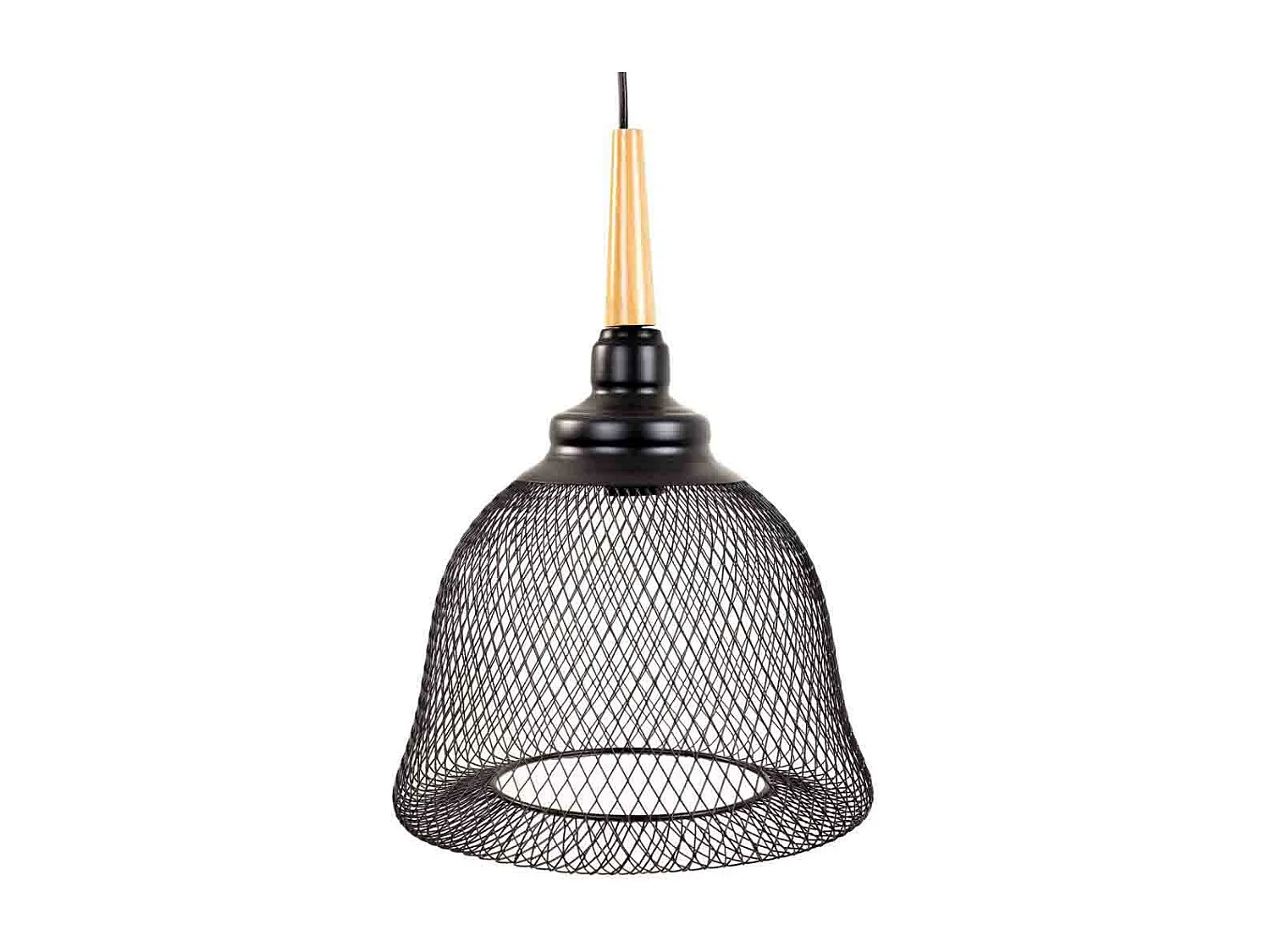 Lampe de plafond en métal noir 28x28x44/105h