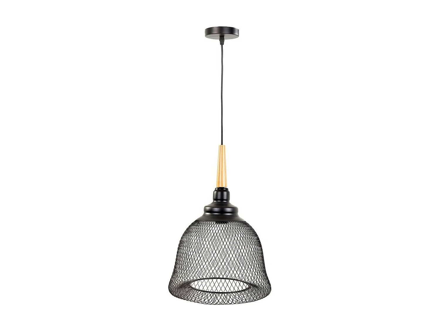 Lampe de plafond en métal noir 28x28x44/105h