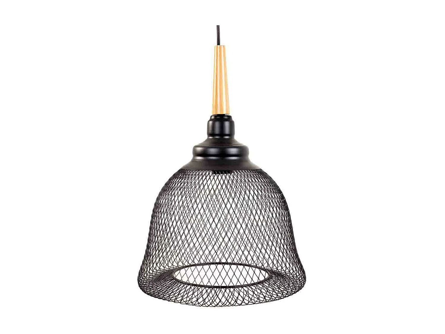 Candeeiro de teto em metal preto 28x28x44/105