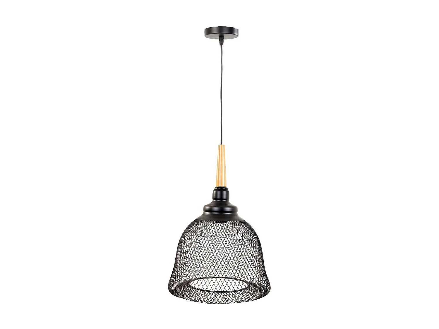Candeeiro de teto em metal preto 28x28x44/105