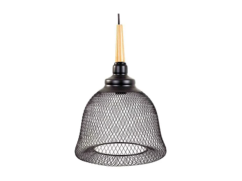 Candeeiro de teto em metal preto 28x28x44/105