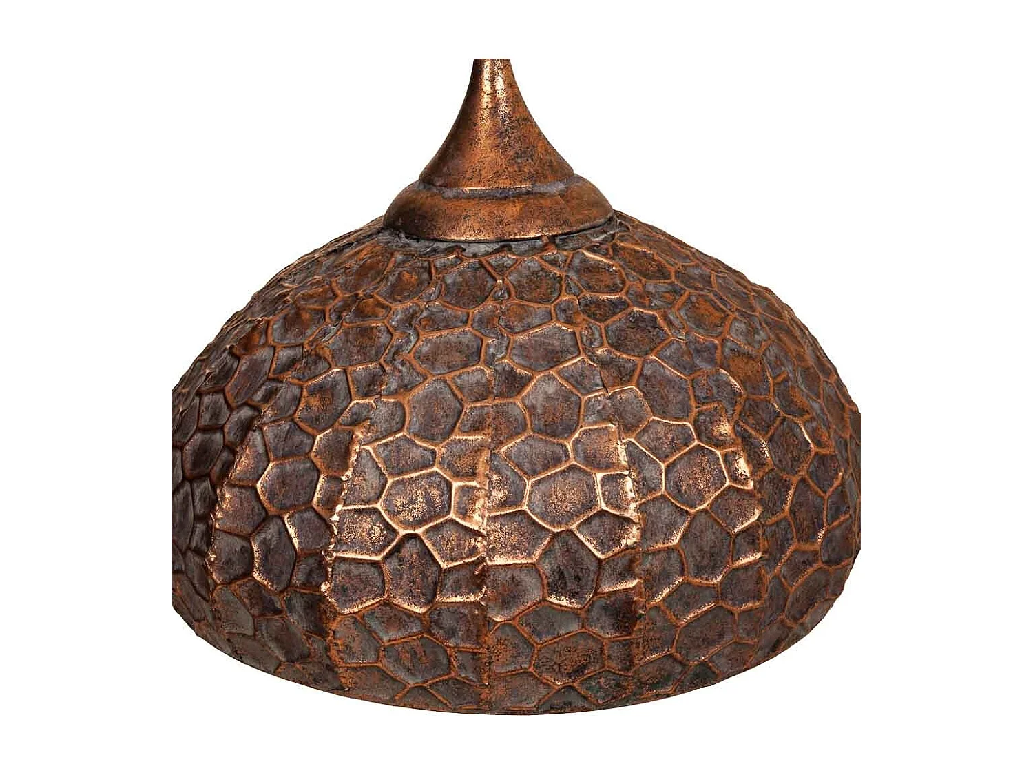 Plafoniera in metallo dorato 49x49x39/100h