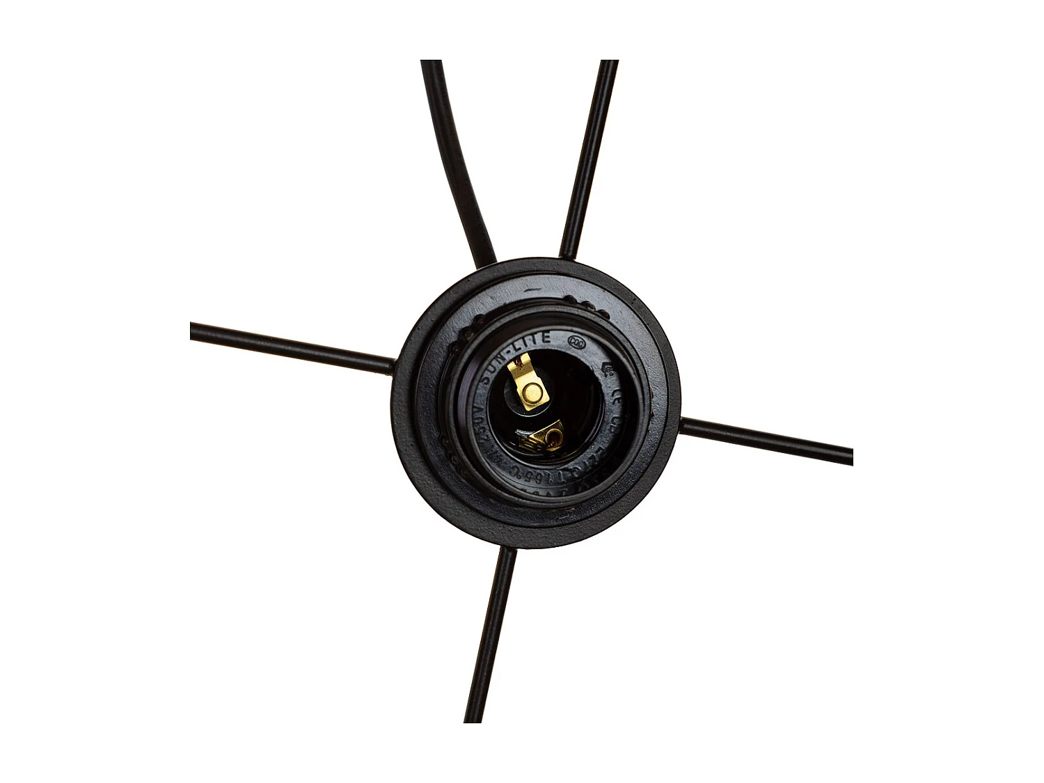 Lampe de plafond en rafia et métal marron 51x51x37h