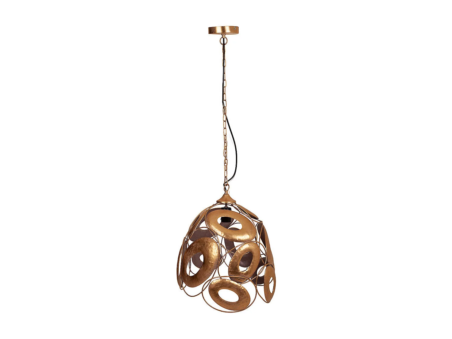 Goldene Deckenleuchte aus Metall 41x40x46,5/102h cm