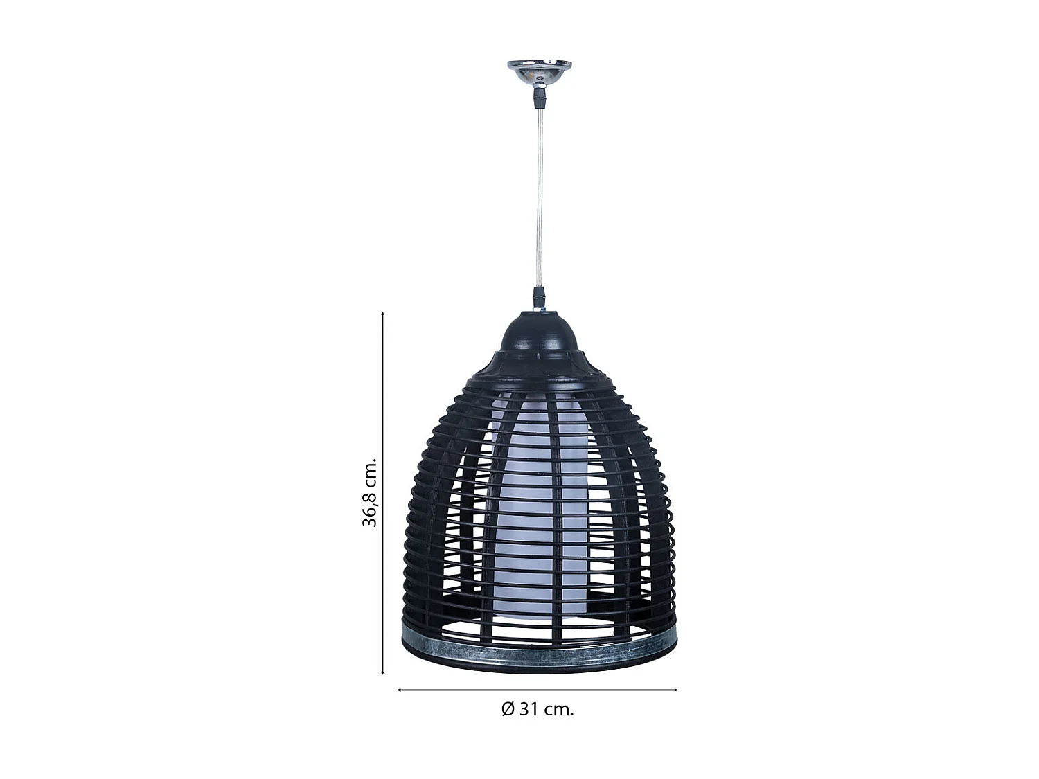 Lampada a sospensione nagra bambù 31x31x36,8h