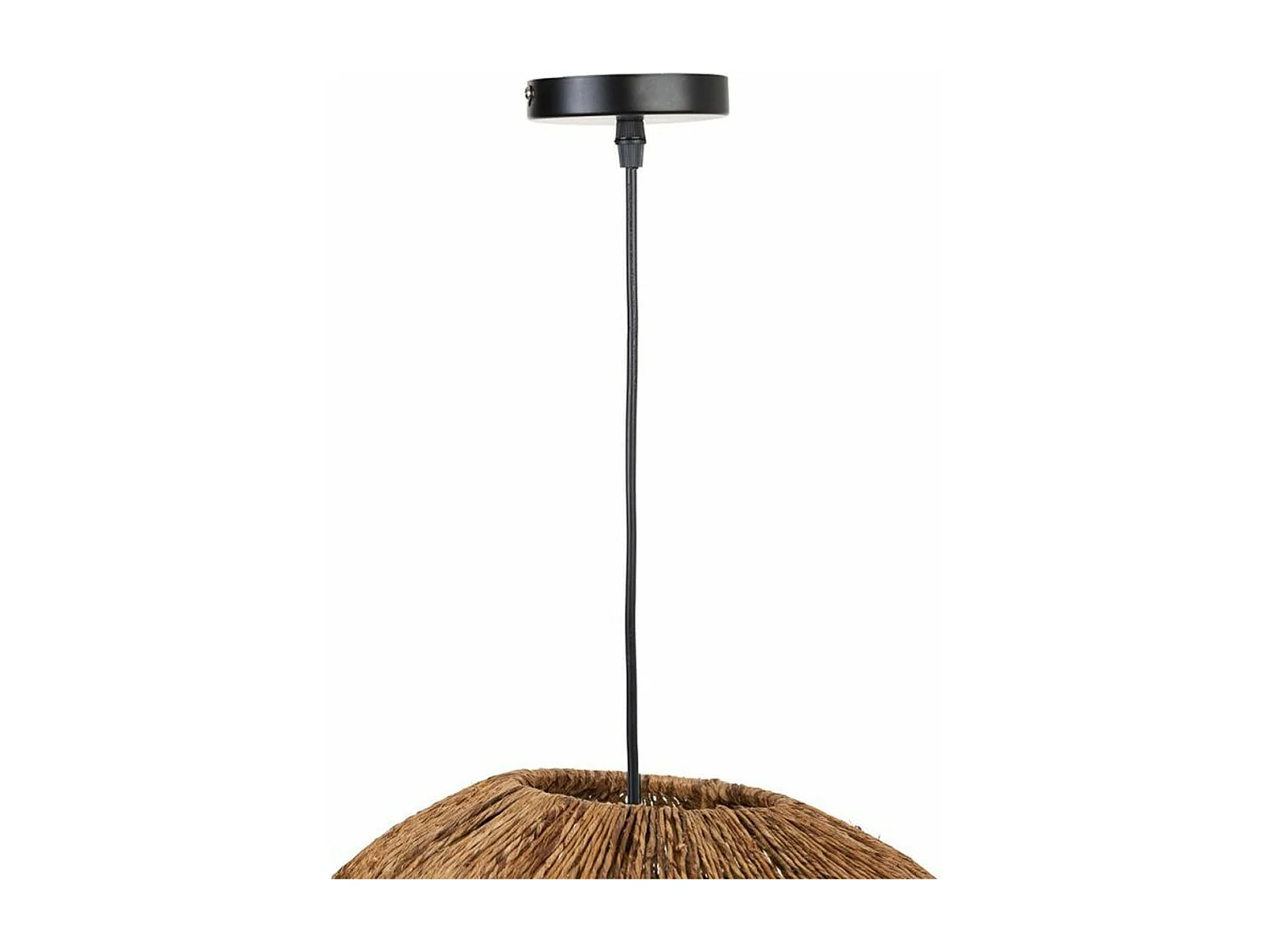 Candeeiro de teto em juta castanha 39x39x26