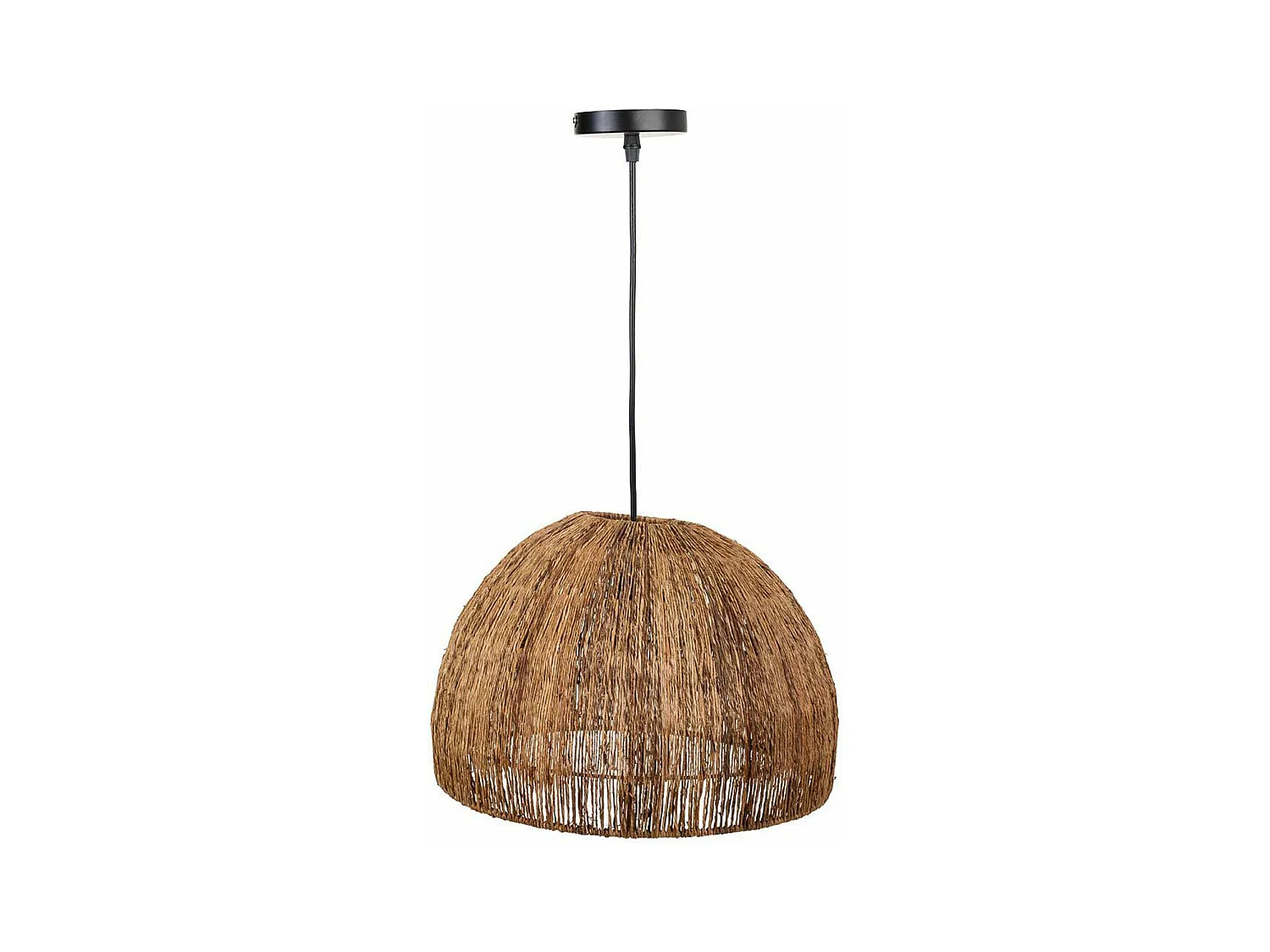 Lampe de plafond en jute marron 39x39x26h