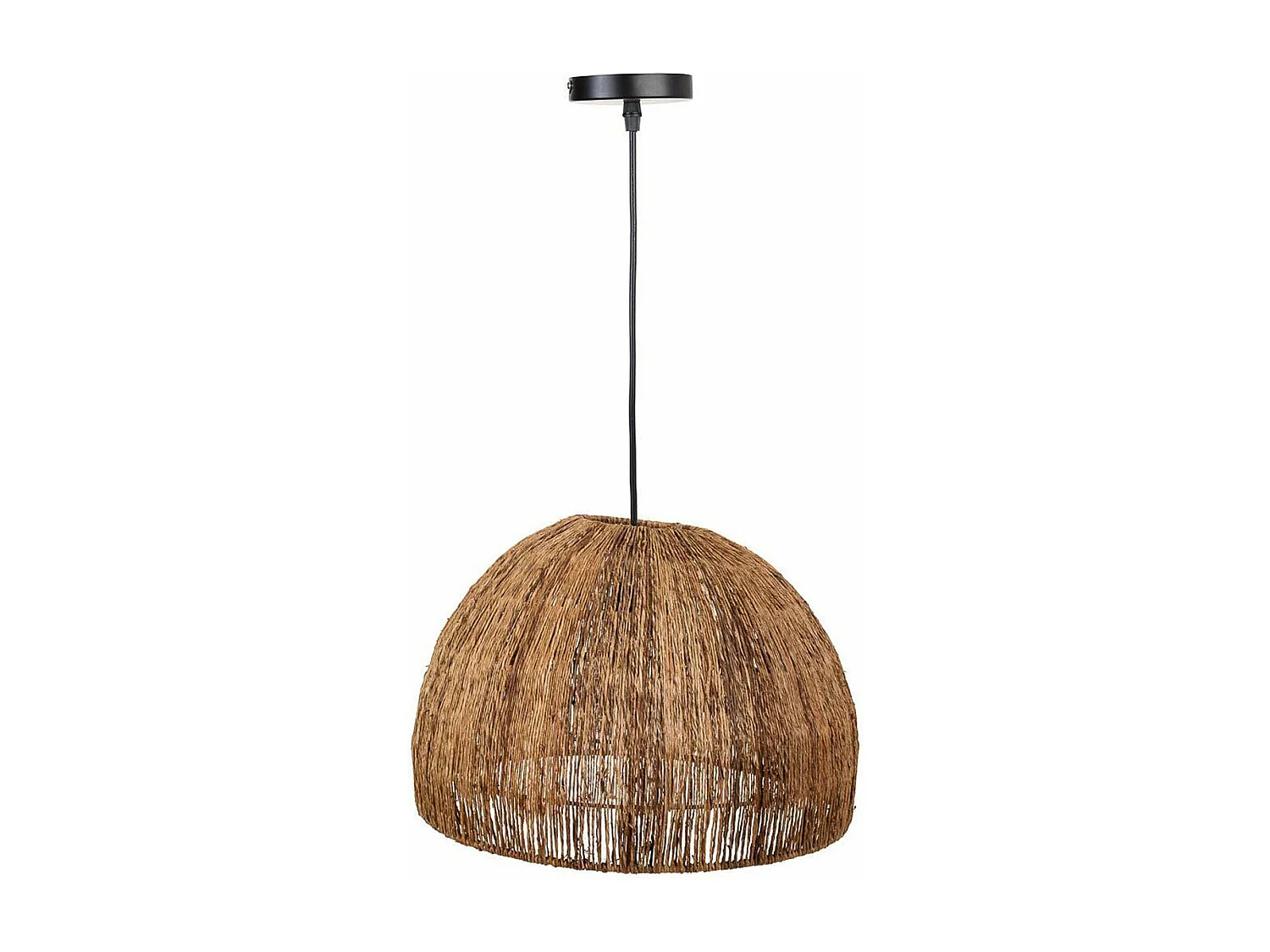 Candeeiro de teto em juta castanha 39x39x26